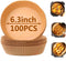 Air Fryer Liner Round, 100PCS Disposable Liners, 6.3 inch for 2 to 4.9Qt Air Fryer, Unbleached Non-stick Parchment Paper