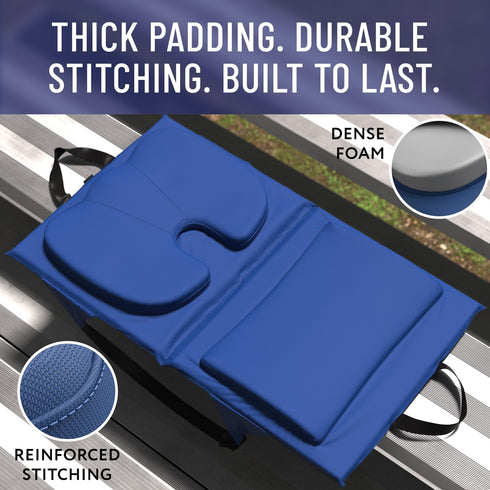 Everlasting Comfort Stadium Seats with Back Support - Adjustable Memory Foam Bleacher Chairs with Back and Cushion