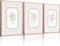 Pouydmi Pink Floral Wall Art Nursery Flower Canvas Wall Decor Baby Girl Wildflower