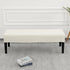 (S2-Ivory SPRINGRICO Stretch Dining Bench Cover, Removable Bench Slipcover Washable Bench Seat Protector Rectangle