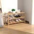 3 Closet RONGJlA Tier Bamboo Shoe Rack for Free Standing Wood Shoe Shelf Storage Organizer for Entryway Small Space