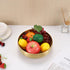 GUSHBIN 8.3" Counter Golden Key Bowl for Entryway Decorative Key Holder Round Fruit Dish Stainless Steel Catch All Bowl