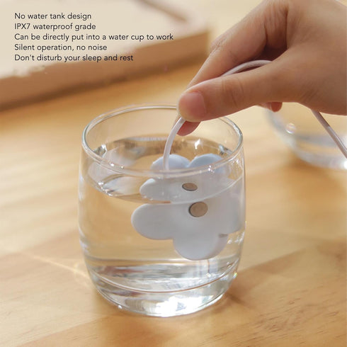 Cool Mist Humidifier - Flower Shaped Portable Air Humidifier, Essential Oil Diffuser for Home, Baby Room, Office