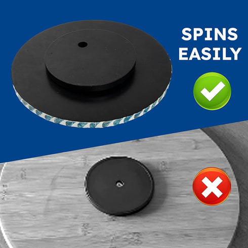 CLAYNIX Lazy Susan for Countertop, Mother of Pearl Turntable Organizer, Wood Round Spinning Tray for Kitchen, 12.5 Inch
