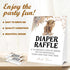 Moonle 1 50 Diaper Raffle Tickets for Baby Shower Game, Standing Sign & Guessing Cards for Baby Shower Party