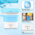 New Jalisco Portable Washing Machine, Foldable Mini Washer for Baby Clothes, Underwear, Small Items, Blue