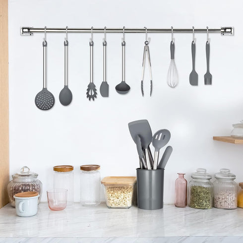 Kitchen Utensils Set, 27 Pcs Non-Stick Silicone Cooking Utensils Set, Kitchen Appliances Utensil Collection