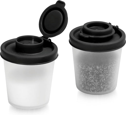 SIGNORAWARE Salt and Pepper Shakers Moisture Proof Set of 2, Medium Salt Shaker for Camping, Picnic, Kitchen