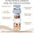 4 Pack 16oz (4 Set-Oat SOLIGT Overnight Oats Containers with Lids, Folding Spoons and Divided Compartments for Fruit
