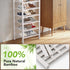 6 Closet,Hallway,Entryway,Small 18"x11"x34" Haddockway Small Tier Bamboo Shoe Rack Storage Organizer,Multifunctional