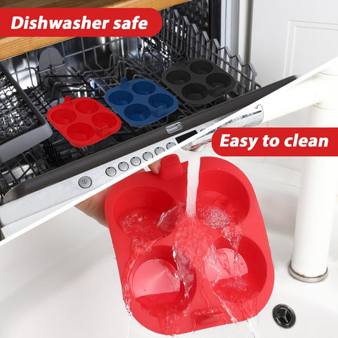 Webake 3PCS Non-Stick Silicone Air Fryer Muffin Pan, 4 Cavity Baking Cups, BPA Free, Food Grade Tins