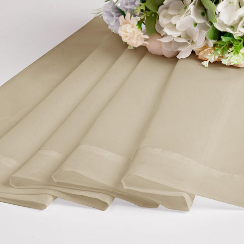 OWENIE 72 Inches Long Sheer Curtains Set of 2, Elegant Taupe Voile Rod Pocket Solid French Door Panels, 42" Width