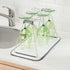 iDesign iDry Absorbent Kitchen Countertop Dish Drying Mat, Mini 18" x 9", Pewter/Ivory
