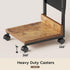 2-Tier YeTom Side Table,C Table with Storage Shelf, End Table with a Storage Bag, Sofa Table with Wheels for Living