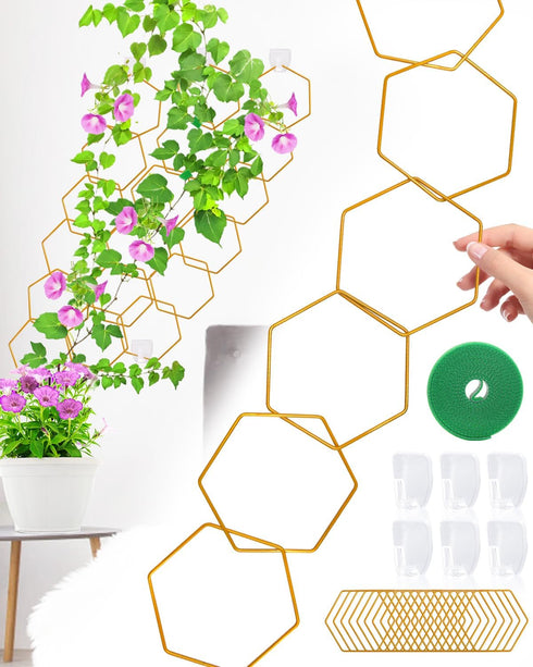 sousac 18 Pcs Chain Trellis for Climbing Plants, Potted Houseplant Accessories for Hoya,