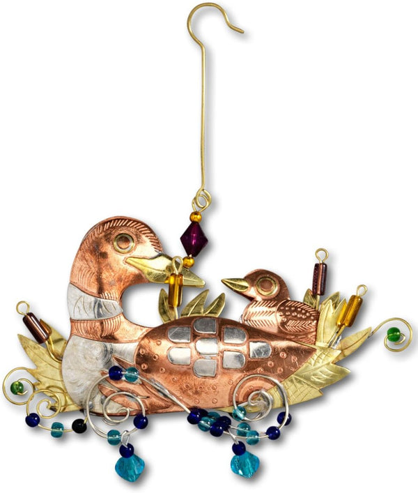 Fair Trade Mamma and Baby Loon Ornament for Decoration