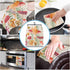 Mushroom Fox Kitchen Towels, Absorbent Microfiber Dish Towels with Eucalyptus Botanical Flower Leaves Herbs (2-PC)