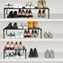 2 17 ''-30 1 Closet Teenyyou Pcs Expandable Shoe Rack '' Adjustable Shoe Shelf Metal Tier Rack Black Stackable