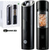 Gravity Electric Salt and Pepper Grinder Set - Adjustable Coarseness, One-Handed Operation, Battery Powered, Black