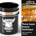 15OZ 15OZ) PGYARD Mini Bacon Grease Container With Strainer - Farmhouse Enamel Grease Saver (Black
