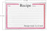 BeeSpring Recipe Card Covers - Clear Vinyl 3 x 5 Inch Kitchen Recipe Card Protectors, Set of 48