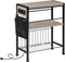 HOOBRO End Table with Charging Station, Small Side Table with Magazine Holder,