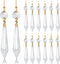 H&D 15pcs Large Clear Crystal Chandelier 60mm Icicle U-Drop Prisms Lamp Parts