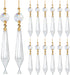 H&D 15pcs Large Clear Crystal Chandelier 60mm Icicle U-Drop Prisms Lamp Parts