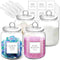 Half Gallon Glass Jars, Large Airtight Containers with Scoop and Labels for Laundry, Kitchen, and Pantry Storage, Set