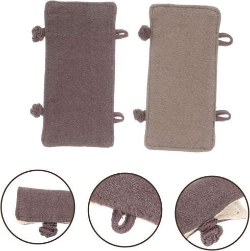 HOMSFOU 2pcs Teapot Handle Sleeve, Cotton Oven Mitt Pot Holder for Kettle Handle Protection