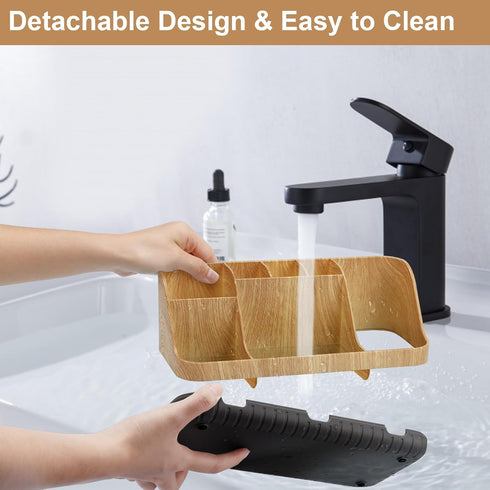 Bathroom Organizers and Storage, Detachable 7 Slots Kids Electric Toothbrush and Toothpaste Holder for Bathroom