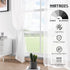 MRTREES White Sheer Kitchen Tier Curtains, 34 x 24 inch Light Filtering Rod Pocket Voile Cafe Curtains, 2 Panels