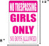 Rogue River Tactical Funny No Trespassing Girls Only Metal Tin Sign, 12x8 Inch, Wall Décor for Daughter No Boys Allowed