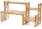Lawei 2 Tier Bamboo Tabletop Plant Stand, Adjustable Flower Pot Holder Shelf