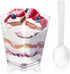 Uxaoxao 50 Pack Dessert Cups with Spoons, 5oz Plastic Yogurt Parfait Cups, Mini