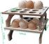 Stackable Wooden Egg Holder Countertop, Rustic Double Layer Egg Organizer for 24 Fresh Eggs, 2 pcs