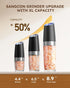 Set 9OZ Set Sangcon Gravity Electric Salt and Pepper Grinder Shakers UPGRADED XL CAPACITY Battery Powered Refillable