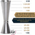 BARIANTTE Cocktail Jigger for Bartending, 2 oz 1 oz Japanese Measuring Shot Glass - Silver