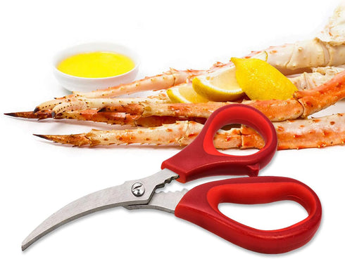 Kitchen Seafood Scissor for Crab Legs - 4 Pack Lobster Shell Cracker and Tools for Seafood