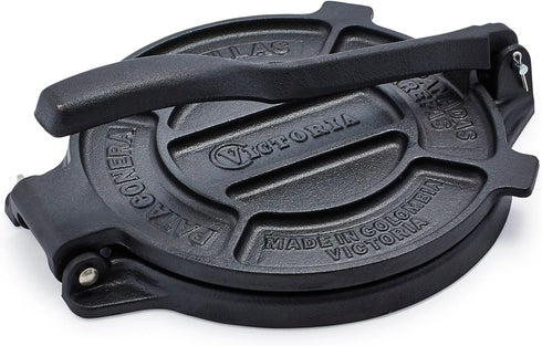 Creative Home & Kitchen Cast Iron Tortilla Press, 8", Black