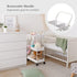 3 danpinera Storage Cart on Wheels, Tier Slim Laundry with Wheels Bathroom Organizer with Hanging Cups Hooks Dividers