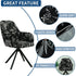 Iauddy Swivel Armchair Accent Dining Chair Cover for Office, Stretch Mid-Back Office Desk Chair Sliopcover Leisure Arm