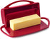 Flip-Top Butter Dish without Spreader, Red