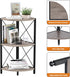 Snughome 3-Tier Corner Shelf for Desktop, Grey Freestanding Corner Storage Organizer with Metal Frame Display Rack