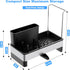 Ouletoy Countertop Kitchen Sink Caddy Organizer, Stainless Steel Sponge Holder, Kitchen Caddy Sink Organizer with Dish