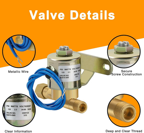 4040 Humidifier Water Solenoid Valve, Compatible with Aprilaire Humidifiers Valve 400 500 600 700 220 224 Replacement