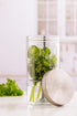 Set 3 1L Kilner Herb Keeper | Keep Herbs Fresh for Up to Weeks | Wide Mouth Jar with Stainless Steel Lid & Silicone