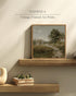 InSimSea Square Framed Canvas Wall Art, Classical Rural Farmhouse Landscape Decor for Bathroom, Bedroom, Living Room