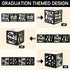 12 2026 Pcs Graduation Table Centerpieces Boxes Class of Black Square Graduation Paper Lanterns with String Lights