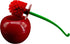 Cherry Toilet Brush Set, Cute Standing Toilet Bowl Brush and Holder, Long Handle, Pack of 2, Red